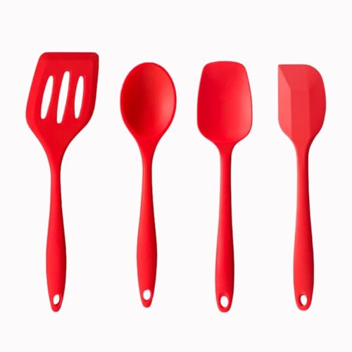 Conjunto de Utensílios de Cozinha em Silicone Premium - Espátula ...