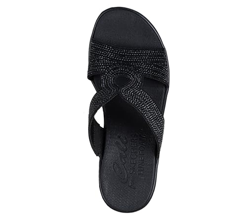 Skechers Women's Rumble on-Shining Night Wedge Sandal3