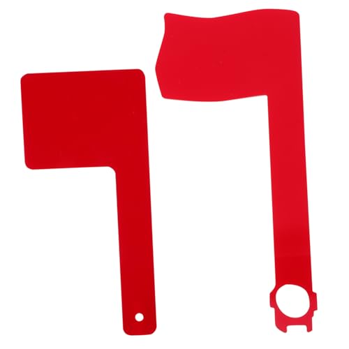Lurrose 2pcs Acrylic Red Mailbox Flags with Rotating Design Smooth Edges for Safe Use Easy Mount Replacement for Wall Mounted Letter Boxes and Outdoor Mailboxes Decorative Accessories