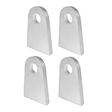 (Set of 4) Weld-On Mounting Brackets, Heavy-Duty Steel Shock Absorber Weld Tabs, Universal Flat Base Mount with 1/2