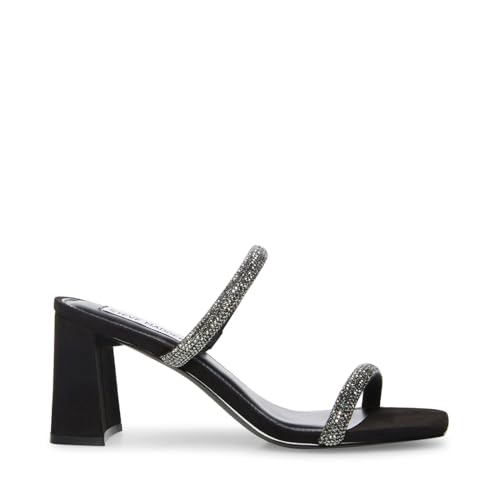 Steve Madden Women's Lilah Heeled Sandal, Black, 6.5