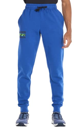 Under Armour Rival Fleece Signature Joggers 1366366-432, Mens Trousers, Blue, M EU