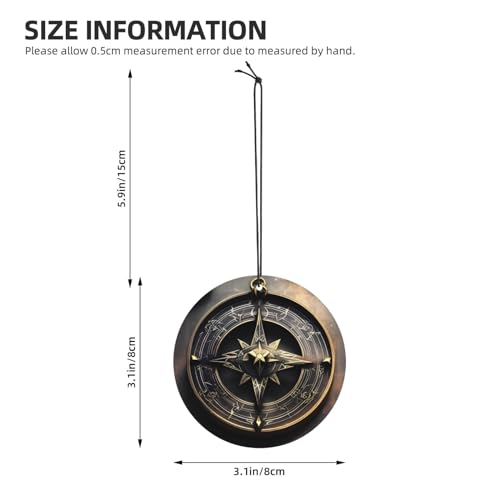 Magical Design Norse Runes Compass hojas perfumadas para auto miniatura 4