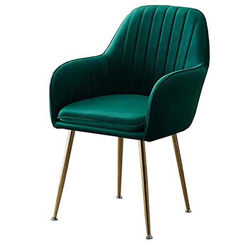 Chaise de salle à manger avec dossier ergonomique et coussin vert doux - 2