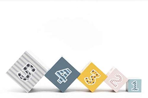 Miniatura 4 de Cajas geométricas de madera  Bloques apiladores, apiladores y anidadores torre educativa con formas, imágenes de animales y números para niños