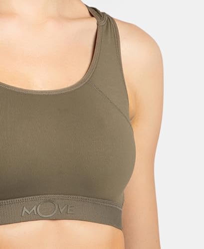Image of Jockey AP20 Women Wirefree Padded Tactel Nylon Elastane Stretch Full Coverage Racerback Styling Active Sports Bra with StayFresh and StayDry Treatment