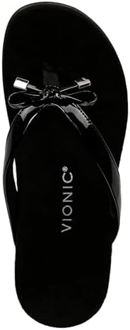 Vionic Women's Rest BellaII Toepost Sandal Black 9M US - 5