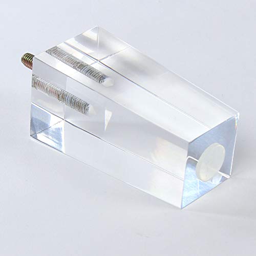 Meetwarm 4 Inch Clear Acrylic Sofa Legs Lucite Square Tapered Pyramid, Footstool Cabinet Bed End Tables Diy Furniture Leg Set thumb #5