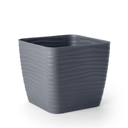 Vaso Duna para Plantas 2,9 Litros com Prato Acoplado Anti Dengue Dasplast | Vaso para Ambientes Internos e Externos | Ideal para Flores, Suculentas e Plantas | Quadrado | Produto Sustentável Arthi