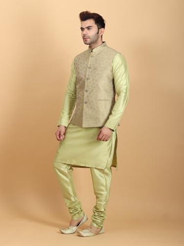 Image of Ethluxis Men Kurta Pyjama Jacket Set