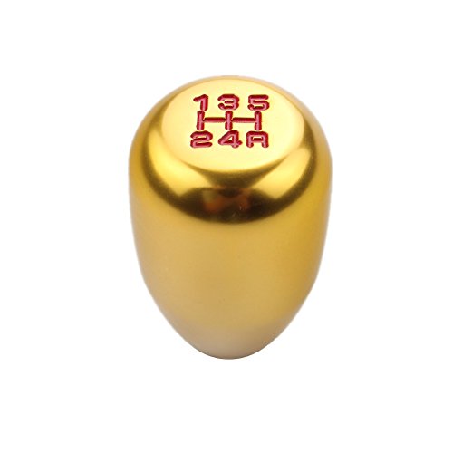 DEWHEL Universal for Honda Acura 5 Speed Manual Shift Knob M10x1.5 Screw On Gold