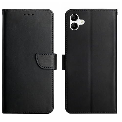 Coque Samsung Galaxy A07 en cuir véritable noir, étui chic haut de gamme