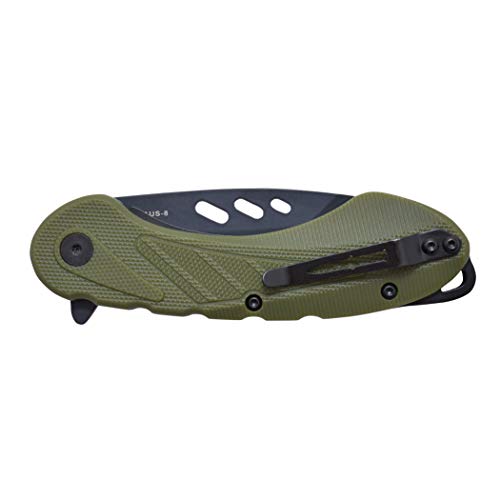 Camillus Veracious 7" Folding Knife, Green #TOP6