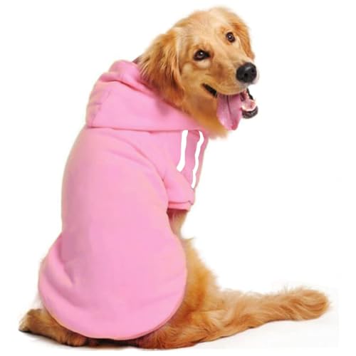 Acbagi Dog Warm Hoodies Dog Sweaters for Large Dogs Dog Clothes for Medium Dogs Dog Winter Clothes for Large Breed Boys& Girl (Pink, Large)