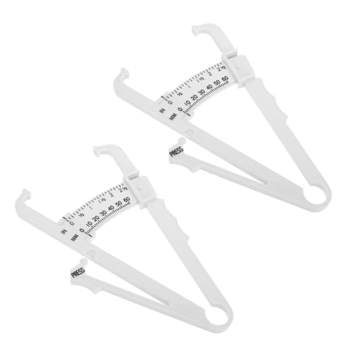 FOMIYES 2Pcs Caliper Measure Device for Men and Women Fat Caliper with Centimeter and Scale Accurate Body Measuring Tool for Fitness Tracking
