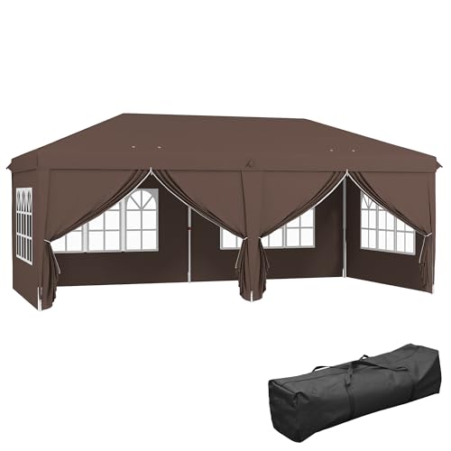 Outsunny 3 x 6 m Garden Pop Up Gazebo, Wedding...