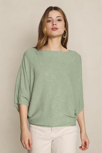 Image of Nachu Women Fashion Ribbed Batwing Sleeves Bagy Balloon Style Fit Top |Casual Regular Size fit | Winter and Party fit