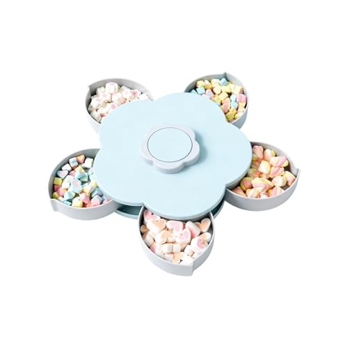 Boîte à goûter et plateau réutilisable à couvercle rotatif pour apéritif