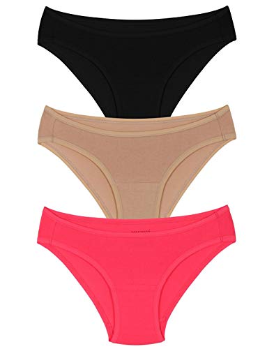 Image of Amante Solid Low Rise Cotton Bikini Panty Pack(Pack of 3)