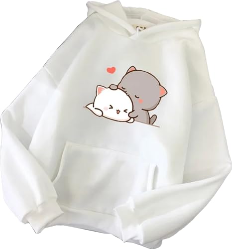 Image of Bear Long Sleeve Oversized Fleece Hoodie Sweater Pullover Hoodie for Women