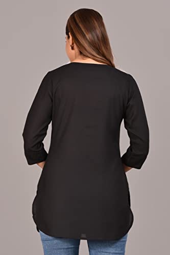 Image of Women's Rayon Straight Solid Casual Top /Kurta