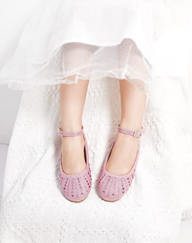 Image of GINFIVE Toddler Girls Dress Shoes Little Girls Mary Janes Ballerina Flats Shoes Toddler