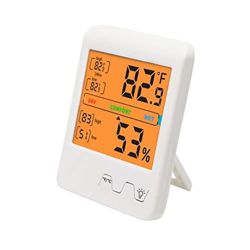 Sosoport Thermometer Hygrometer Home Temperature Measurer Humidity Indicator Indoor Gauge Mini Temperature Gauge Home Temperature Gauge Digital Temperature Gauge Electronic Plastic White
