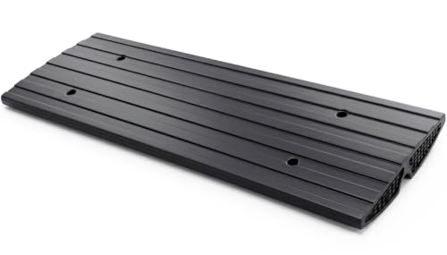 Car Driveway Curb Ramp - Heavy Duty Rubber Threshold Ramp - Also for Loading Dock Garage Sidewalk Truck Scooter Bike Motorcycle Wheelchair Mobility & Other Vehicle - Pyle PCRBDR24