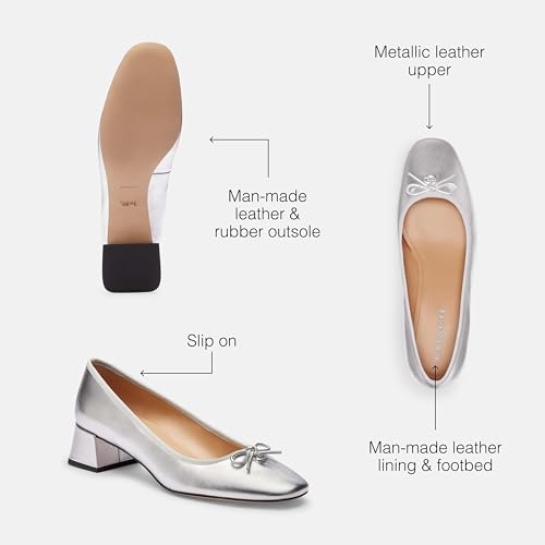 Coach Women's Ava Metallic Leather Ballet Pump3