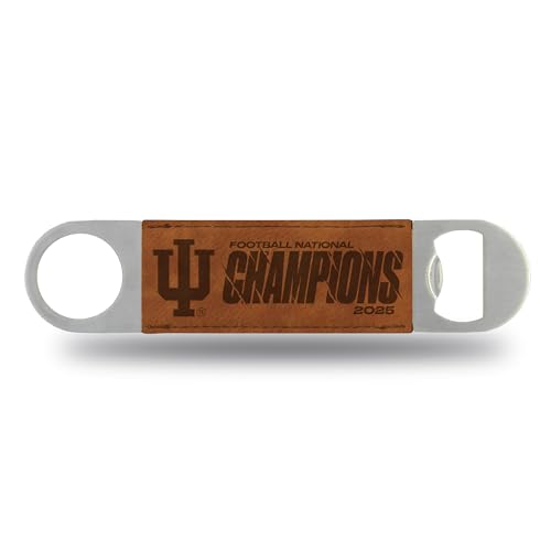 Rico Industries NCAA Indiana Hoosiers 2026 Football National Champions Faux Leather Laser Engraved Bar Blade - Great Beverage Accessory for Game Day
