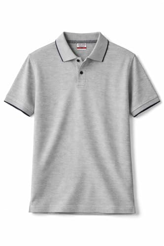 Image of Hangout Hub | Mens Cotton Polo T-Shirt | 270 GSM Premium | Solid Regular Fit | Collared Neck | Half Sleeve | Smart Casual Office Wear | Classic Polo Tee | Elephant Grey