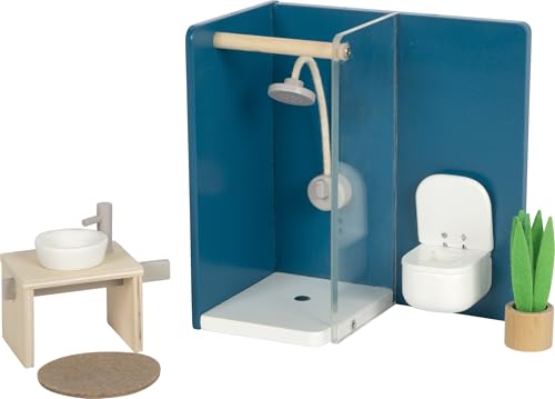small foot Bathroom, Wood, Furniture Set for The Doll House for Kids Aged 3+ Years, 12630, Multicoloured, Klein - Image 2