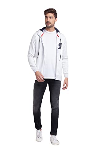 Image of Spykar Men Cotton Hooded Neck Sweatshirt