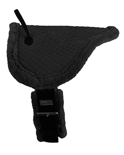 Equitem Miniature Quilted Bareback Pad with Fuzzy Fleece Bottom and 20