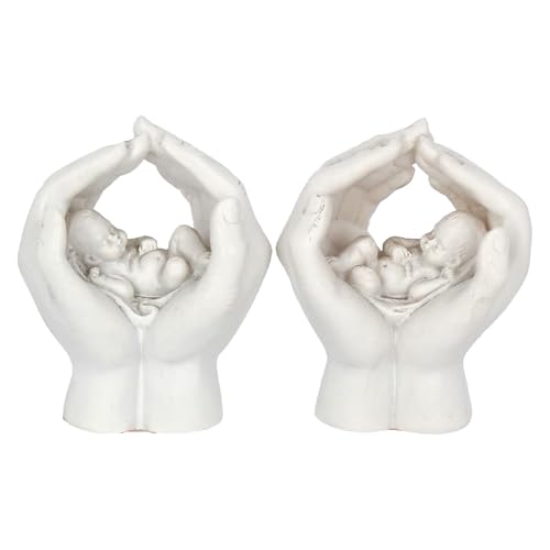 Nemesis Now Sleeping Baby Protective Figurines, 7cm, Hand-Painted, Resin, Set of 2 Giftable and Collectible Decor