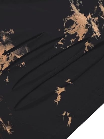 Avanova Women Distressed Loose Crop Top Oversized Short Sleeve Ripped Tee Shirt4