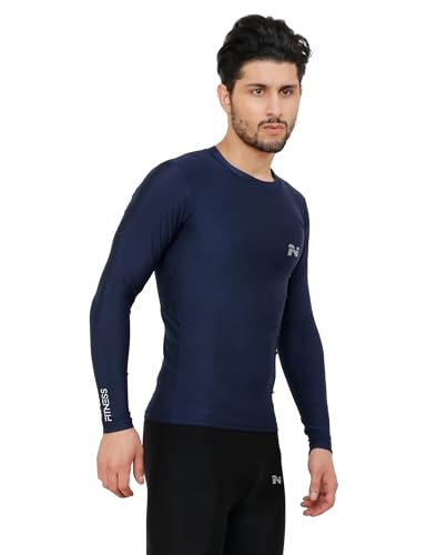 Image of NINQ Men's 1 Or 3 Pack Compression Shirts Long Sleeve, Base-Layer Quick Dry Workout T Shirts Sports,Gym, Running T-Shirt