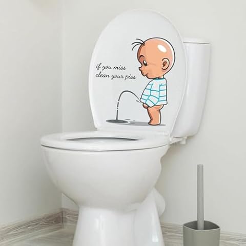 BWESOO Funny Toilet Decal Cover