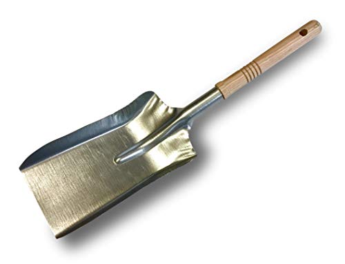 Lot de 3 pelles à charbon ou à cendres en métal | Manche bois | Barbecue cheminée poêle pellet | Kibros 104655x3