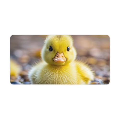 Cute Ducks Desk Pad Protector grande blanco de goma antideslizante miniatura 1
