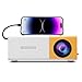 Bewinner Proyector Inteligente, 6000 LM Ultra Portable Mini Projector 1920 X 1080p, Relación de Contraste de 10000: 1, Ideal para Cine en Casa, Juegos y Uso Al Aire Libre