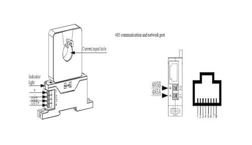Sensor de corriente CA 0-200A BA20L-AI/I con salida 4-20mA para medición 5