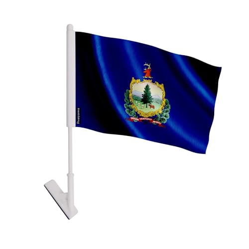 Drapeau adhésif Vermont en polyester de haute qualité pour vitrines