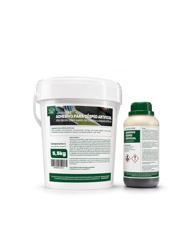 JARDIN202 - JARDIN202 - Adhesivo para Césped Artificial y Caucho | Alta Fijación Bicomponente | 5.5Kg y 11Kg | Exterior e Interior | 5,5 Kg