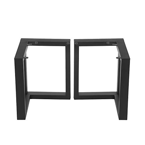 Image of MBQQ Furniture Legs H15.7 xW17.7(2pcs) Rustic Decory Right Angle Shape Table Legs,Heavy Duty Metal Desk Legs,Dining Table Legs,Industrial Modern,DIY Iron Legs