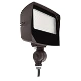 LUXRITE LED Flood Light Outdoor, 15/25/35W Selectable, 3CCT 3000K-5000K, Up to 5250 Lumens, Dusk to Dawn...