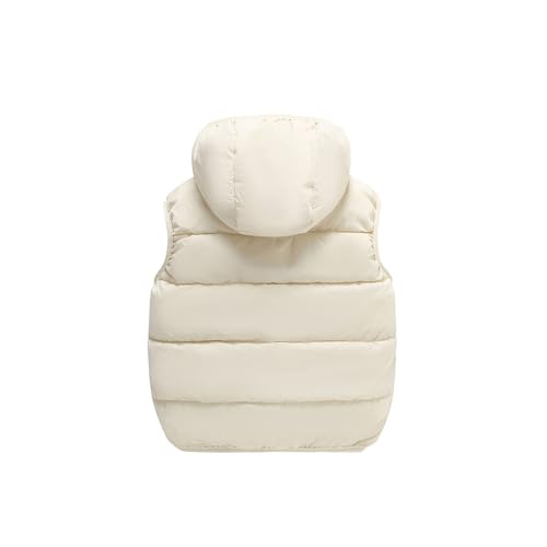 Toddler Puffer Vest Boys Girls Fleece Vest Puffy Toddler Boy Sleeveless Jacket Coat with Removable Hood2