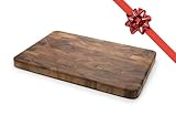 Ironwood Gourmet Large End Grain Prep Station Acacia Wood Cutting Board, 14 x 20-Inch, Brown