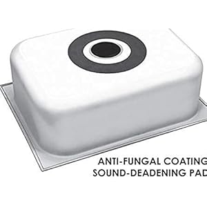 rigwell lifetime 304 Grade Stainless Steel Glossy Single Bowl Kitchen Sink (21 X 18 X 8-inch, 17 x 15 x 8-inch)