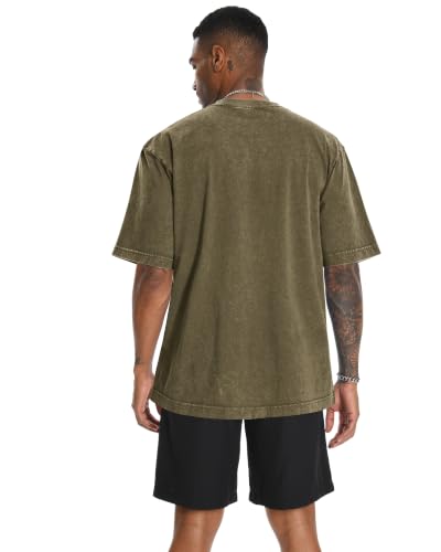 Image of Oversized Tshirts for Men Short Sleeve Vintage Washed Basic Loose Tees 2026
